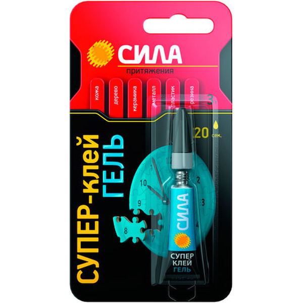 Супер-клей СИЛА ГЕЛЬ 3 гр. BL-1 (SGBL1-3)