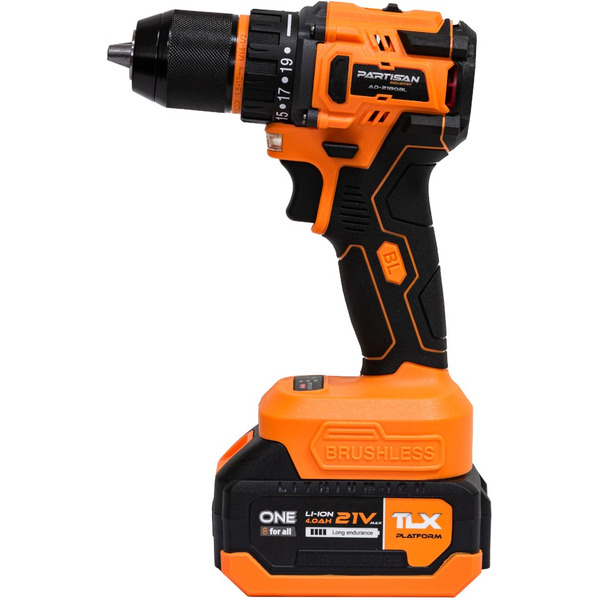 Дрель-шуруповерт Partisan AD-2180BL (с 2-мя АКБ, кейс)