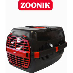 Переноска для животных ZOONIK 22600-5 (черный/красный)