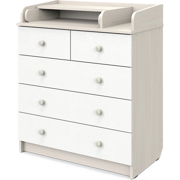 Детский комод Атон Сириус-2 805 ЛДСП (бодега светлая/белый)