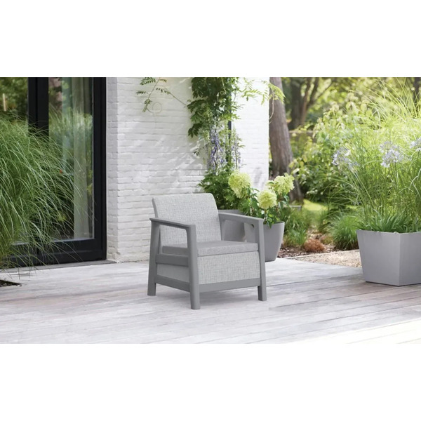 Комплект кресел садовых Keter Scandi Linea chair 2x 264049 (светло-серый)