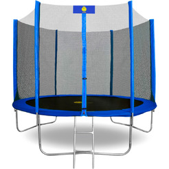 Батут Smile 8 ft STB-252 outside синий (с защитной сеткой и лестницей)