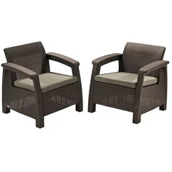 Набор уличной мебели Keter Corfu II Duo (коричневый)