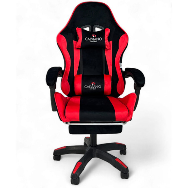 Игровое кресло Calviano 1583 (черно-красный велюр)