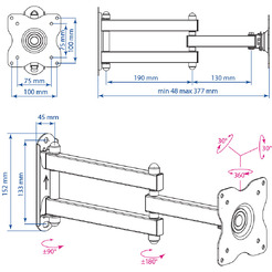 Кронштейн Kromax DIX-15W
