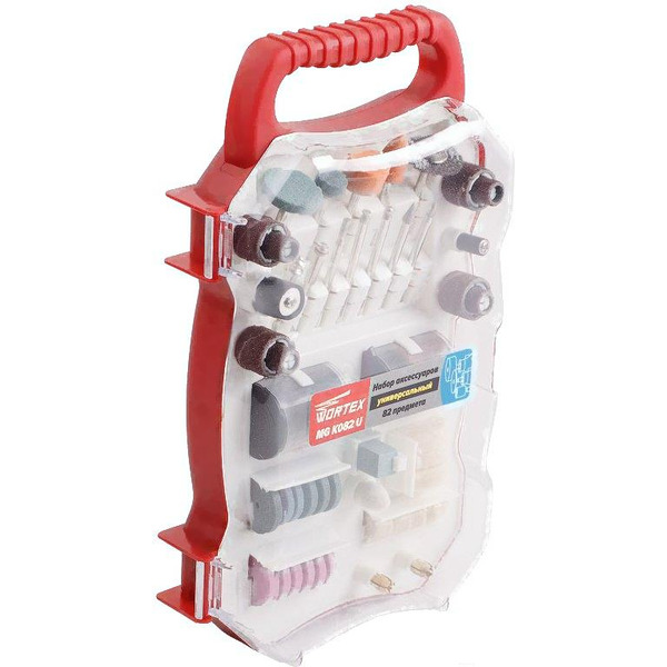 Набор аксессуаров для гравера 40 предметов в боксе для шлифовки WORTEX MGK082U11911