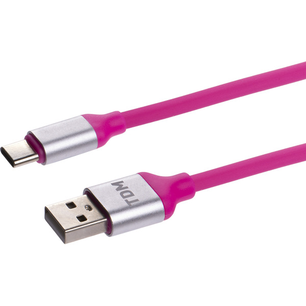 Кабель TDM Electric USB Type-A - USB Type-C SQ1810-0320 (1 м, розовый)