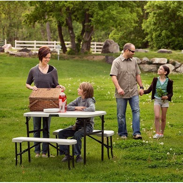 Набор 3-х предметов LIFETIME90080352: стол 106*61*74см и 2 скамьи