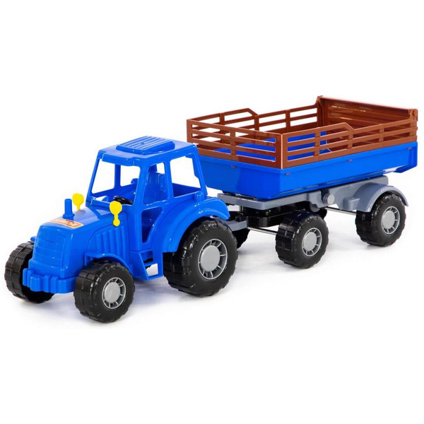 Игровой набор Полесье 84781 Трактор "Мастер" (синий) с прицепом №2