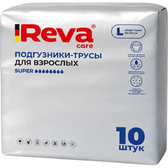 Подгузники-трусы для взрослых Reva Care SUPER L (10 шт)