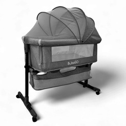 Детская кроватка BubaGo Meluna BG 181-1 (темно-серый)