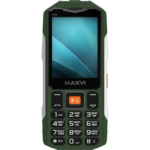 Мобильный телефон Maxvi T19 + ЗУ WC-112 (зеленый)