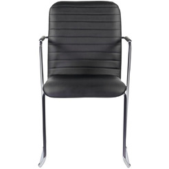 Стул Brabix Visit CF-101 (хром/экокожа черный)