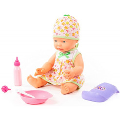 Пупс Полесье Веселый с соской + набор для кормления 78377