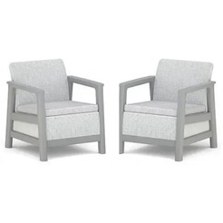 Комплект кресел садовых Keter Scandi Linea chair 2x 264049 (светло-серый)
