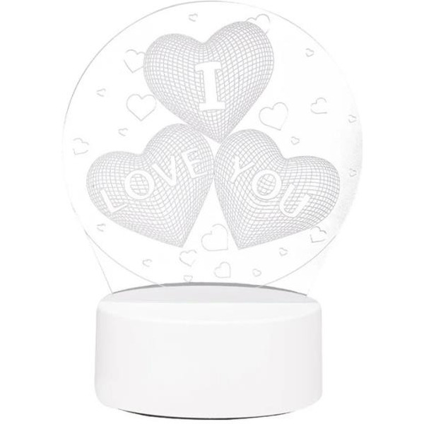 Светильник декоративный Energy 106253 EN-NL 22 3D три сердца