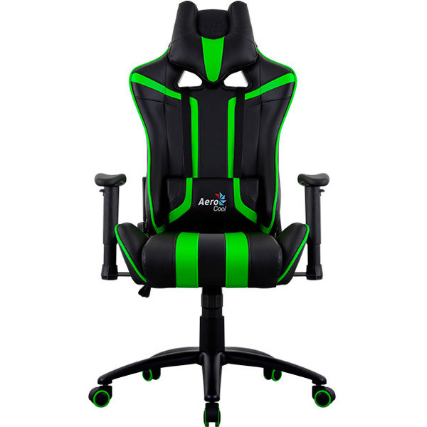 Кресло AeroCool AC120 AIR-BG (черный/зеленый)