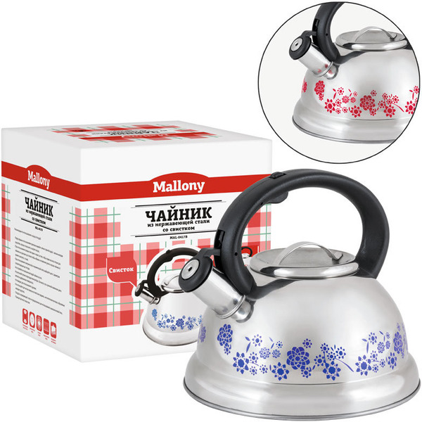 Чайник со свистком MALLONY MAL-0417B