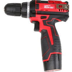 Аккумуляторная дрель-шуруповерт WORTEX BD 1213 DLi (BD1213DLi0006A1) + АКЦИЯ (12 сверл по металлу)
