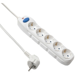 Удлинитель Electraline 62012 (1.5м, белый)