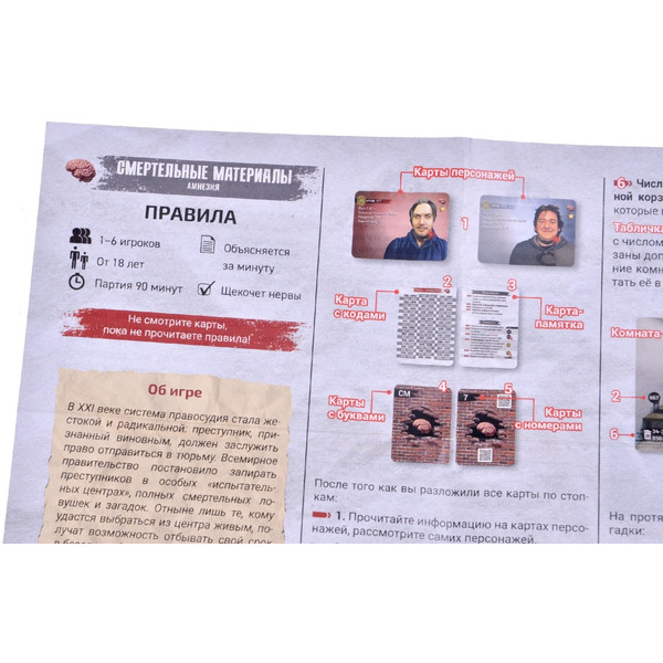 Настольная игра Магеллан Смертельные материалы: Амнезия MAG119895