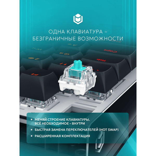 Клавиатура IO by Red Square Type 84 g3ms Sapphire V2 (черный)