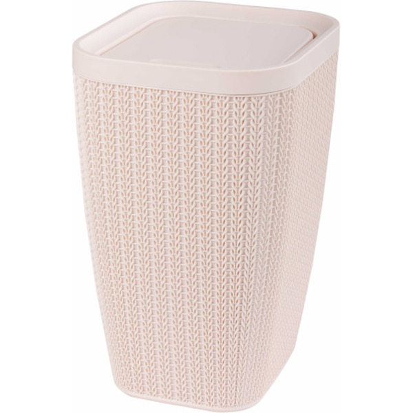 Мусорное ведро Альтернатива Вязаное плетение М7489 10 л (бежевый)