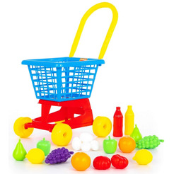 Тележка для игр Полесье  "Supermarket" №1 + набор продуктов