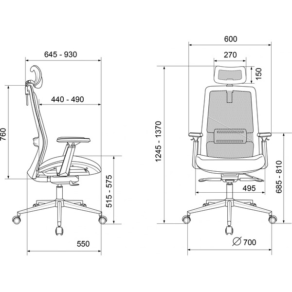 Офисное кресло Бюрократ MC-912-H (черный)