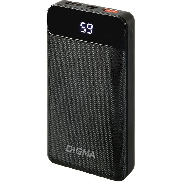 Мобильный аккумулятор Digma DG-20000-PL черный