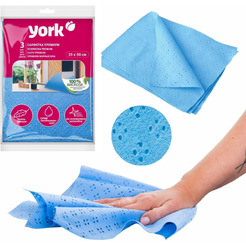 Салфетка сверхвлаговпитывающая YORK Премиум 3шт. (35х50 см) 020300