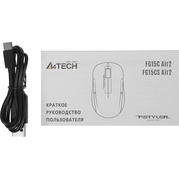 Мышь A4Tech Fstyler FG15CS Air2 (белый)