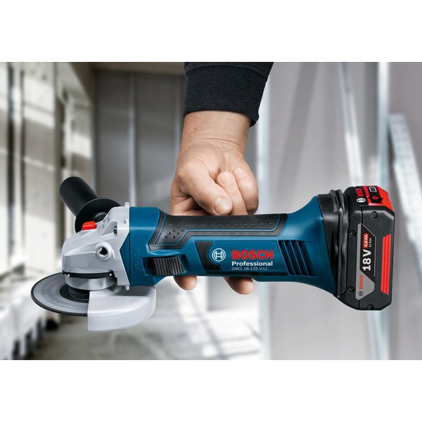 Угловая шлифмашина Bosch GWS 18-125 V-LI Professional (0.615.990.K3W)
