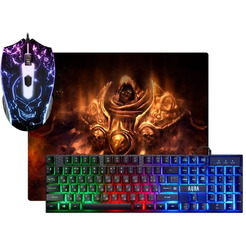 Игровой набор  Defender Aura MKP-117 (мышь+клавиатура+ковер)