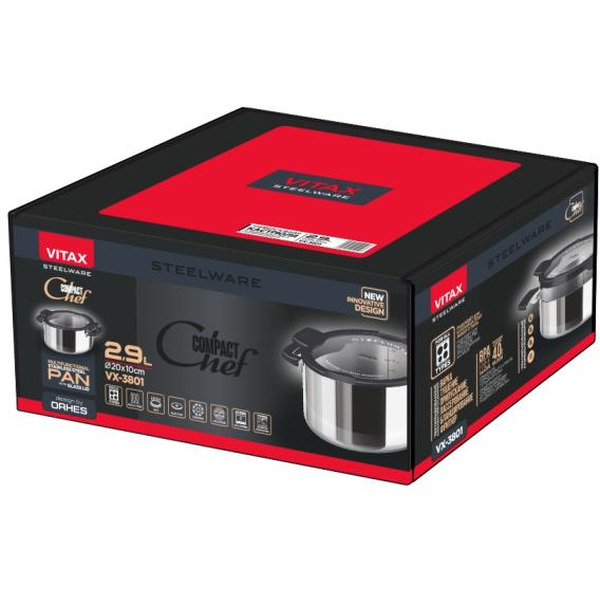 Кастрюля с крышкой VITAX Compact Chef VX-3801