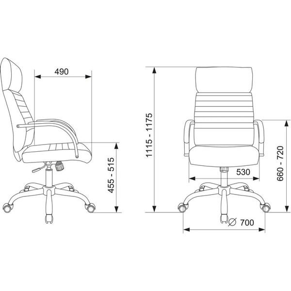 Кресло Бюрократ T-8010SL (черный)