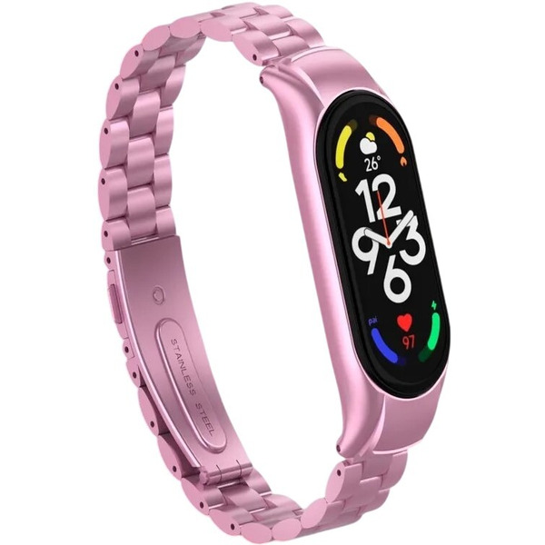 Ремешок Bingo Stainless для XIAOMI Mi Band 7 (розовый)