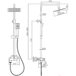 Душевая система Ledeme L2478U
