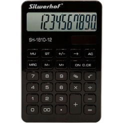Калькулятор Silwerhof SH-1810-12 (черный)