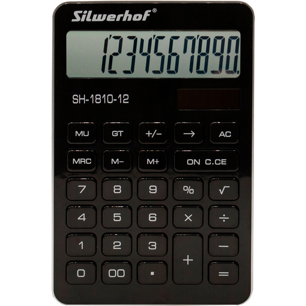 Калькулятор Silwerhof SH-1810-12 (черный)