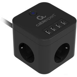 Сетевой фильтр Cablexpert CUBE-3-U4-B-1.5