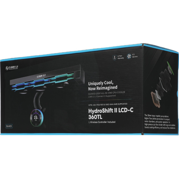 Система жидкостного охлаждения для процессора Lian Li Hydroshift II LCD-C 360TL GHS2LCD36TB G89.GHS2LCD36TB.R0