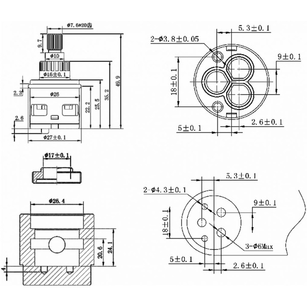 Картридж-дивертор AV Engineering AVSSS-098