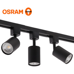 Трековый набор Osram 3 лампы 15W 4000К (черный)