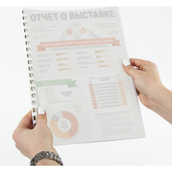 Пластиковая обложка для переплета BRAUBERG A4 150 мкм 100 шт 532160 (матовый/прозрачный)