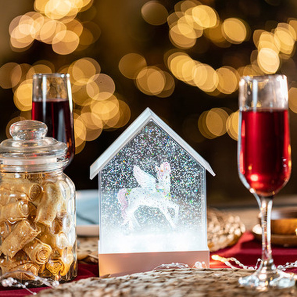 Декоративный светильник с эффектом конфети, подсветкой и мелодией NEON-NIGHT Единорог 501-186