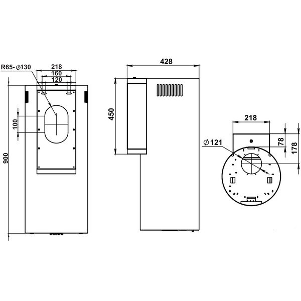 Кухонная вытяжка Weissgauff Tubus 900 PB WH