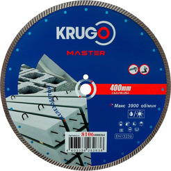 Круг алмазный по железобетону KRUGO Master 400*25,4 мм