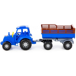 Игровой набор Полесье 84781 Трактор "Мастер" (синий) с прицепом №2