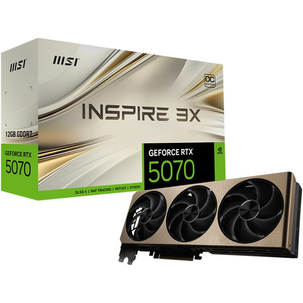 Видеокарта MSI GeForce RTX 5070 12G Inspire 3X OC